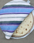 Halboffener upcycling Tortillawärmer mit frischen Tortillas