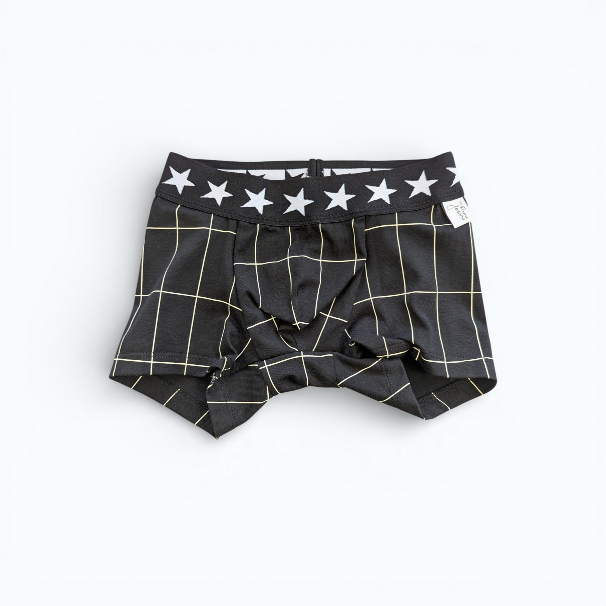Jungen Boxershorts mit Spinnennetz- Motiv aus Baumwolljersey in Grösse 134 von Petite Jeanne