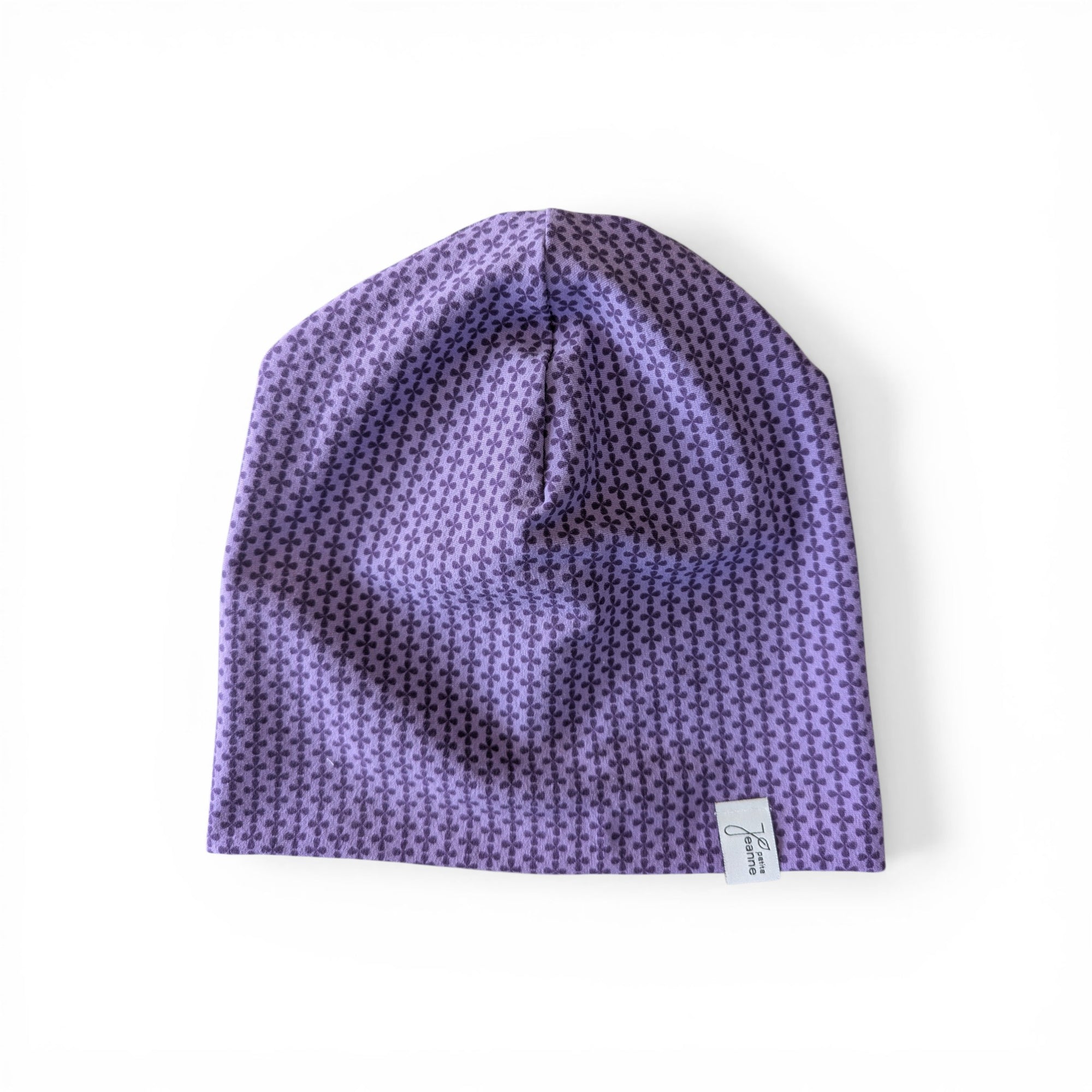 Mädchen Beanie violette aus Baumwolljersey in Grösse KU 50-54 von Petite Jeanne