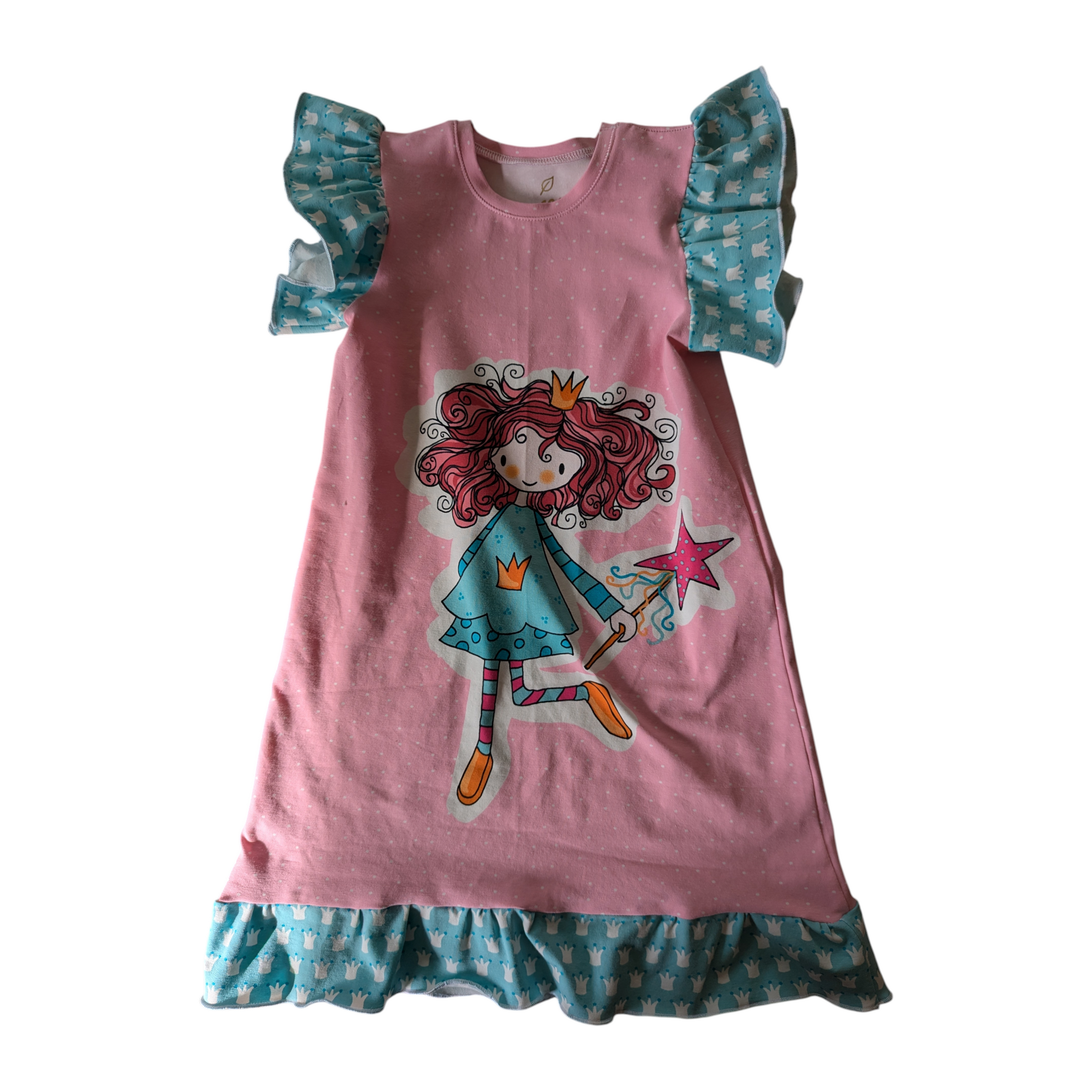 Mädchen, Tunika mit Prinzessin Motiv, rosa aus Jersey in der Grösse 104, Label Petite Jeanne