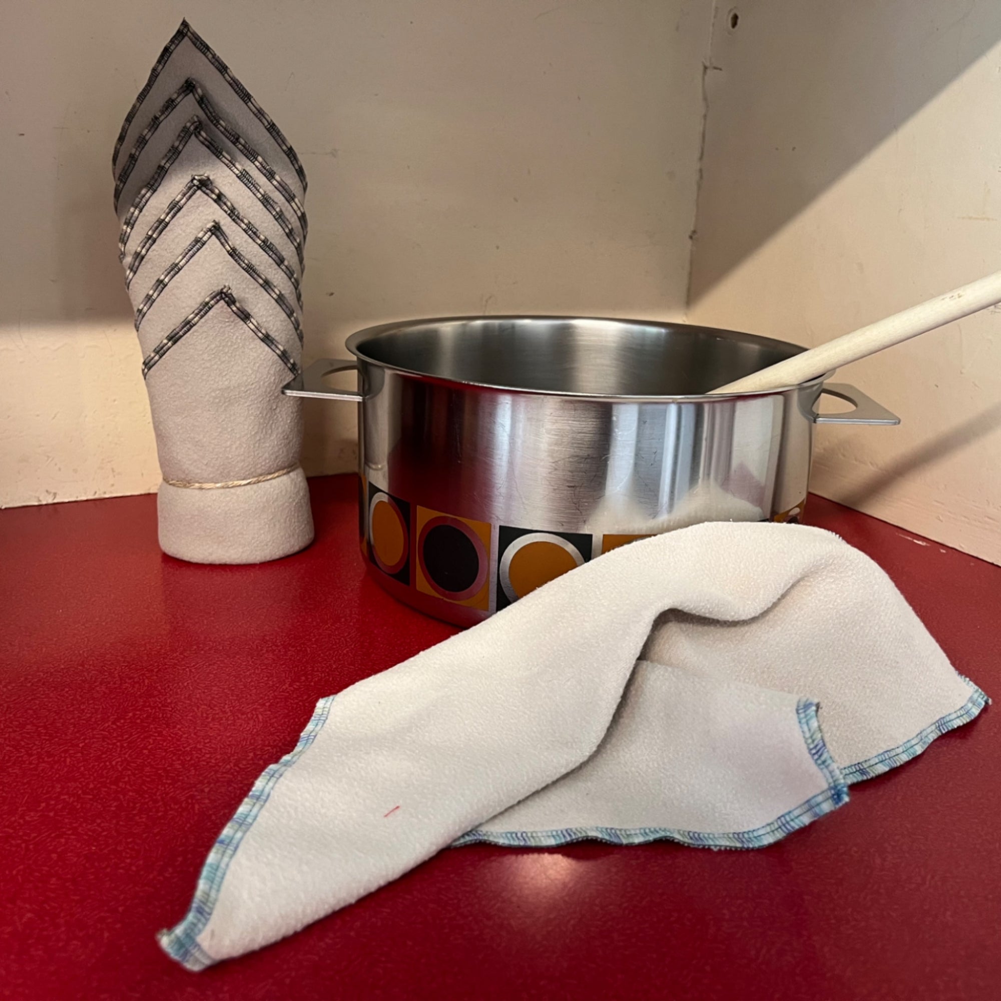 Ganzes Set und einzelnes Tuch von upcycling Allzwecktüchern aus Barchentleintuch