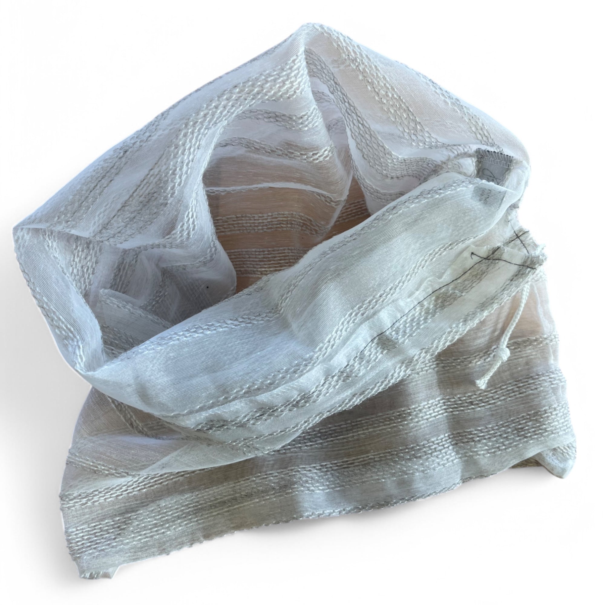 Upcycling Gemüsebeutel aus umgenähtem Gardinenstoff
