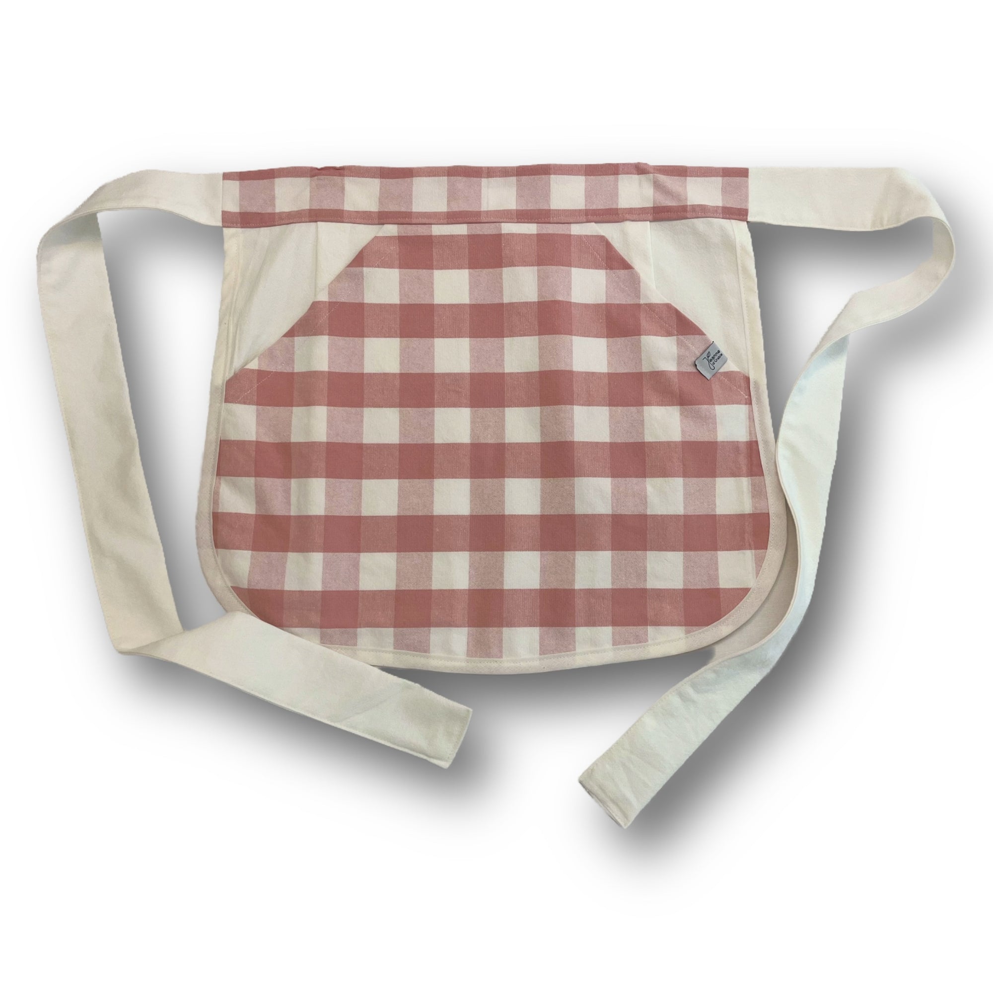 Upcycling_Chlüpplischürze mit grossen rosa und weissen Karos